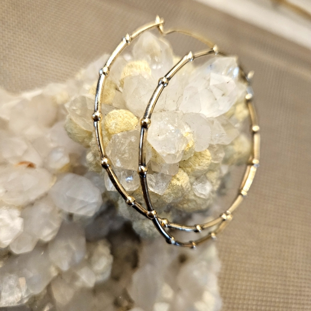 Vintage goldtone big hoop earrings